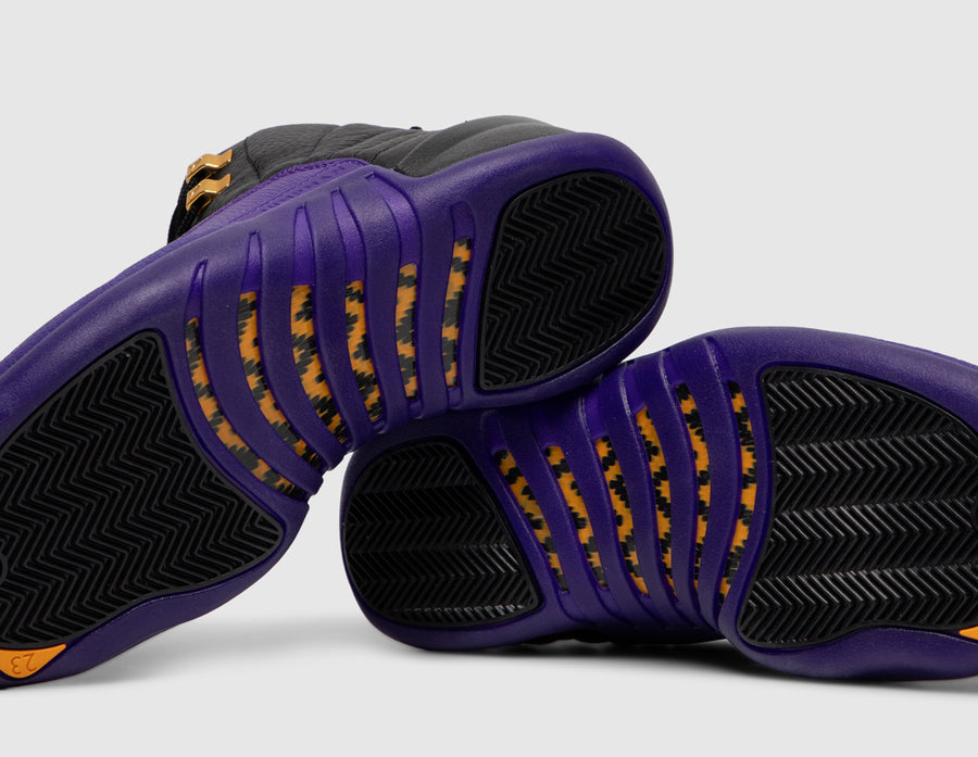 Jordan 12 Retro Black / Field Purple - Metallic Gold