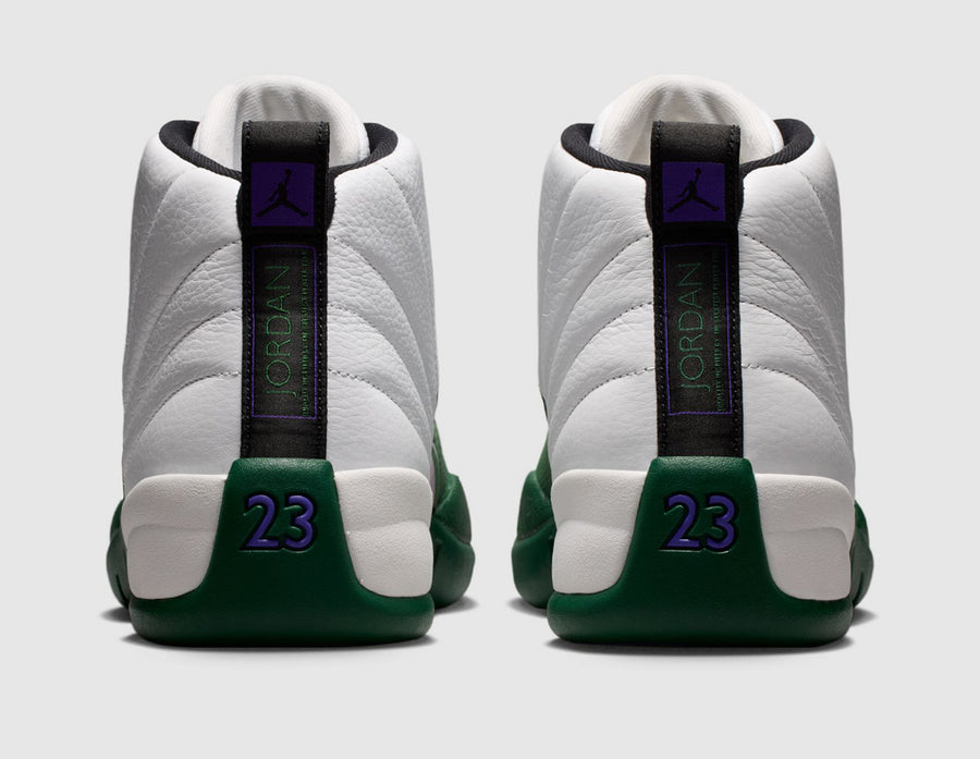 Jordan 12 Retro Summit White / Gorge Green - Fierce Purple