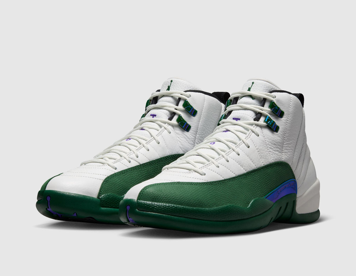 Jordan 12 Retro Summit White / Gorge Green - Fierce Purple