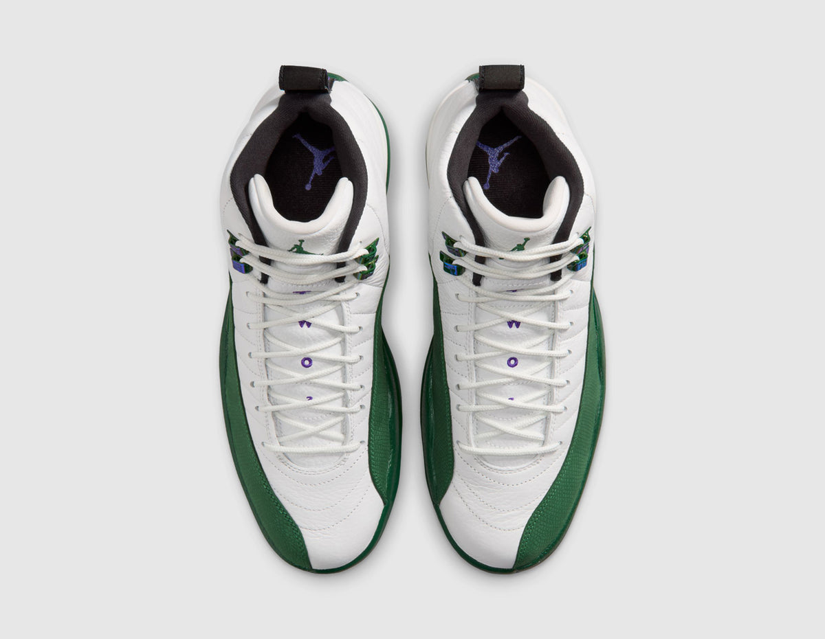 Jordan 12 Retro Summit White / Gorge Green - Fierce Purple