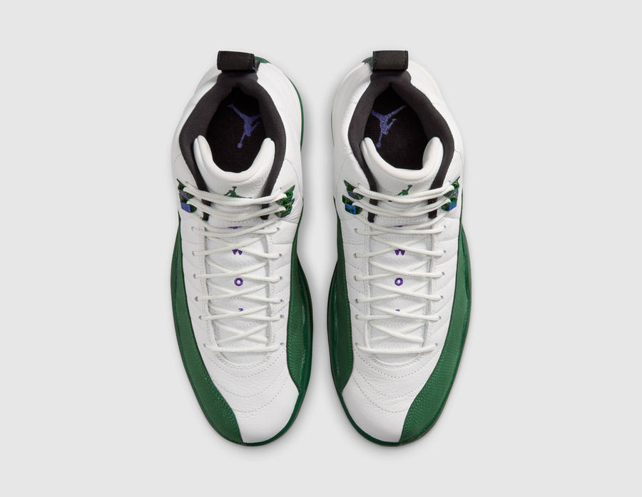 Jordan 12 Retro Summit White / Gorge Green - Fierce Purple