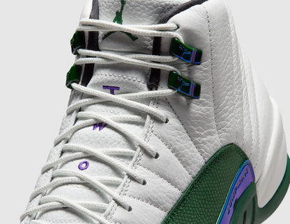 Jordan 12 Retro Summit White / Gorge Green - Fierce Purple