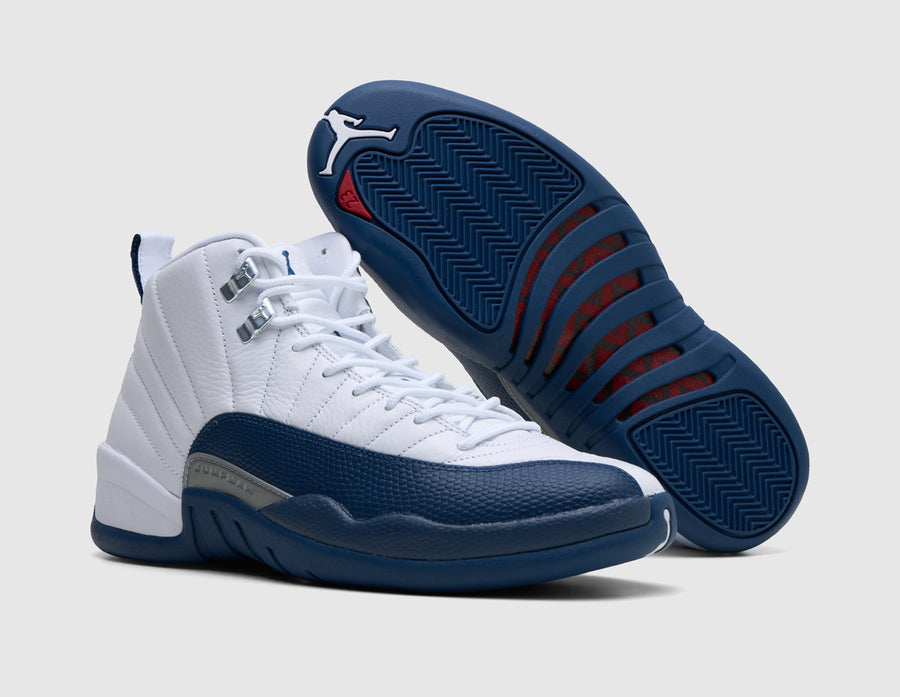 Jordan 12 Retro White / French Blue - Metallic Silver