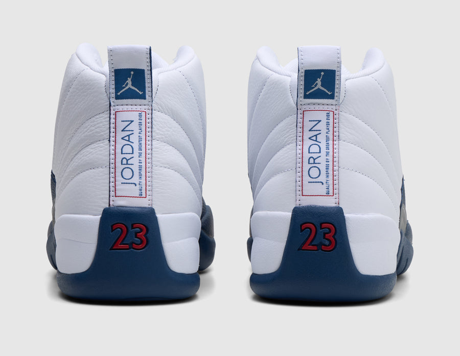 Jordan 12 Retro White / French Blue - Metallic Silver