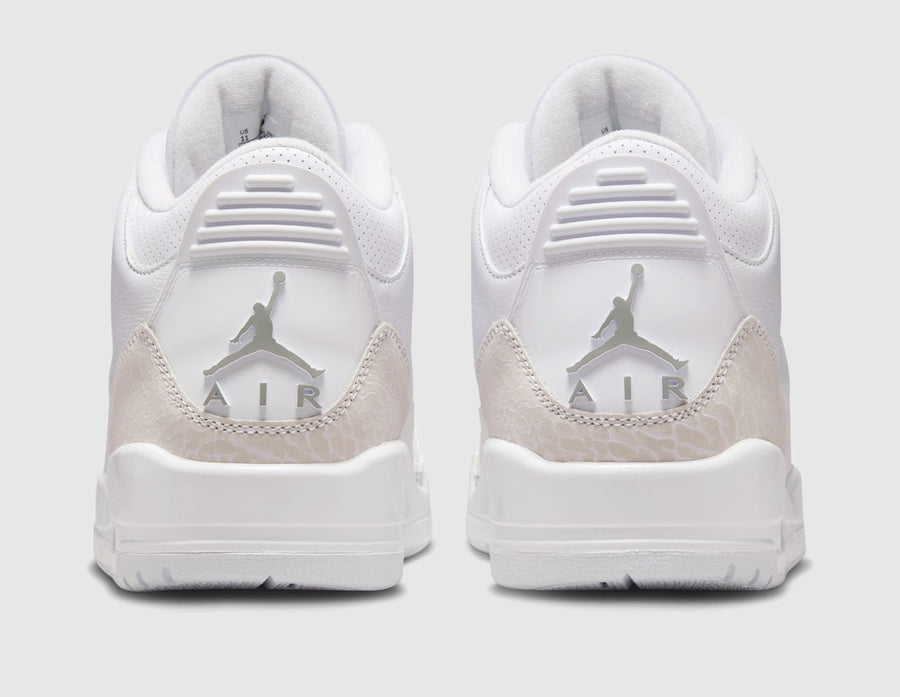 Jordan 3 Retro White / Metallic Silver - White