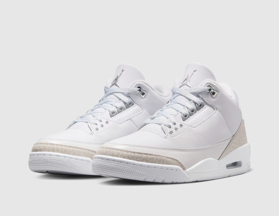 Jordan 3 Retro White / Metallic Silver - White
