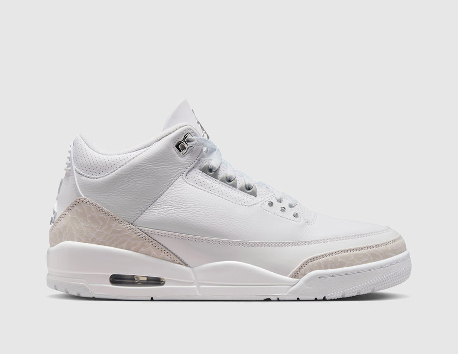 Jordan 3 Retro White / Metallic Silver - White