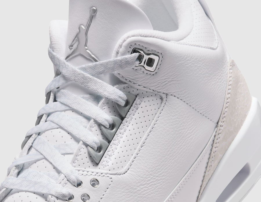 Jordan 3 Retro White / Metallic Silver - White