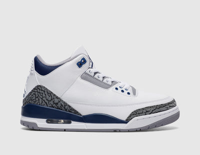 Jordan 3 Retro White / Midnight Navy - Cement Grey - Sneakers