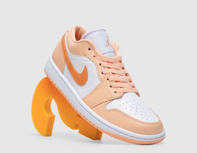 Jordan Women's 1 Low Sunset Haze / Bright Citrus - White - Sneakers