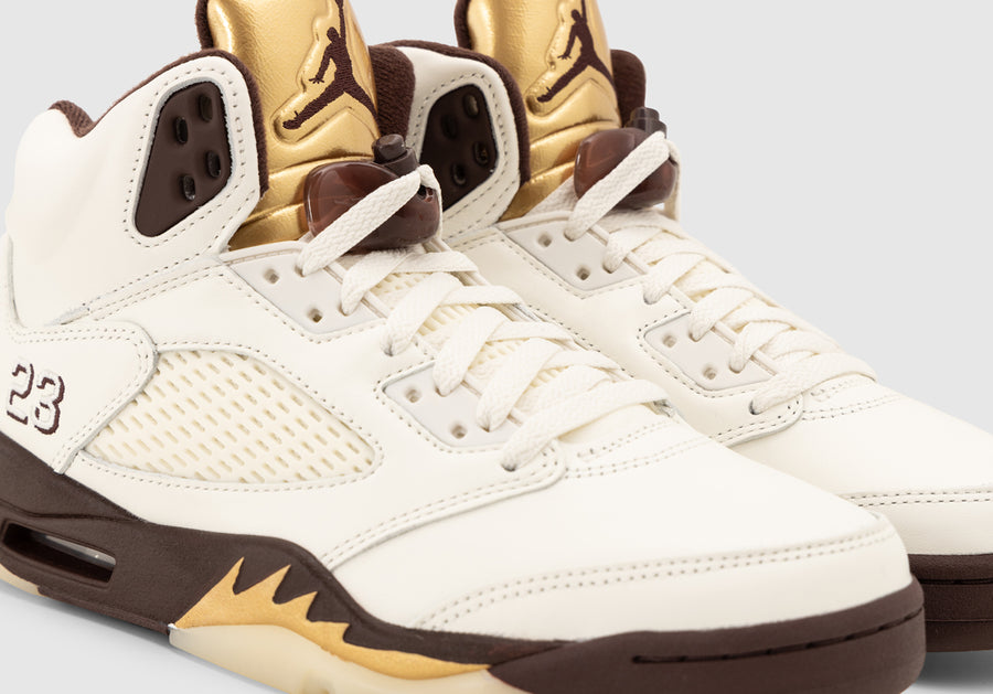 Jordan Women's 5 Earth / Metallic Gold - Sail