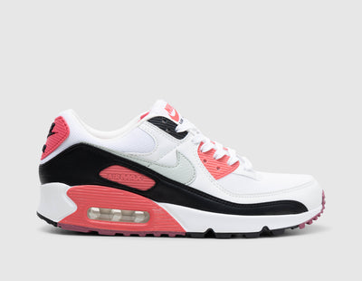 Nike Women's Air Max 90 White / Light Silver - Easter Pink - Sneakers