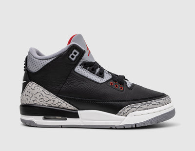 Jordan 3 Retro GS Black / Fire Red - Cement Grey - Sneakers