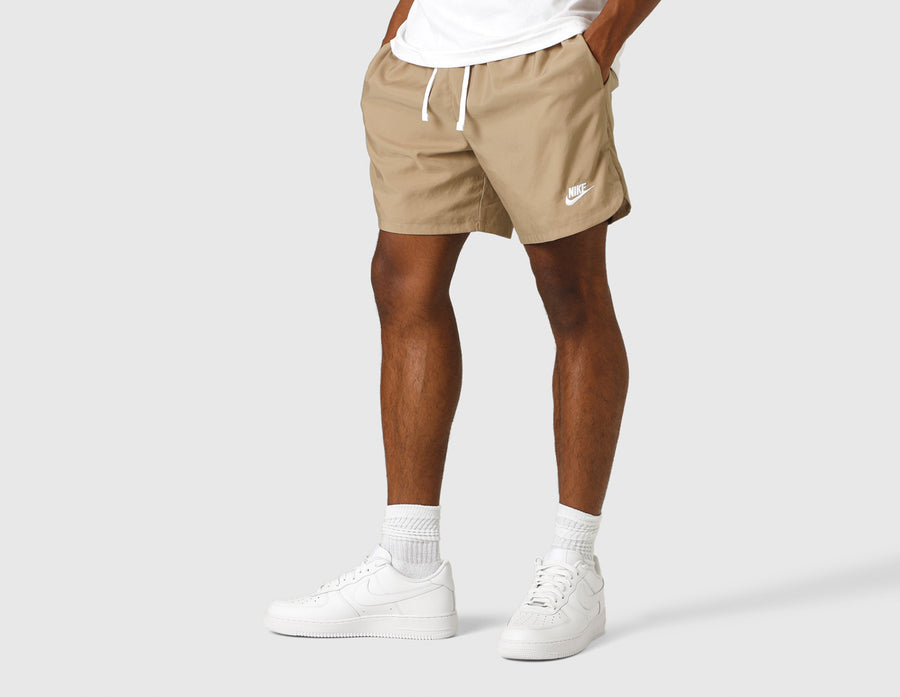 Nike Woven Lined Flow Shorts Khaki / White
