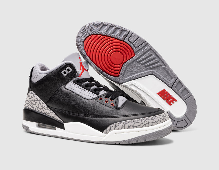 Jordan 3 Retro Black Fire Red Cement Grey