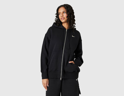 Nike Sportswear Women's Phoenix Fleece Oversized Full Zip Hoodie Black / Sail