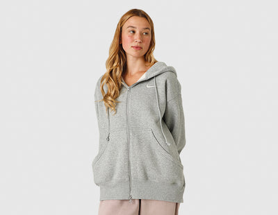 Nike Sportswear Women's Phoenix Fleece Oversized Full Zip Hoodie Dark Grey Heather / Sail