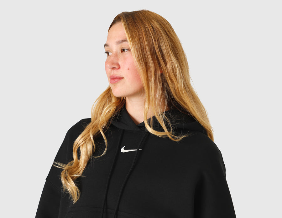 Nike Sportswear Women's Phoenix Fleece Oversized Pullover Hoodie Black / Sail