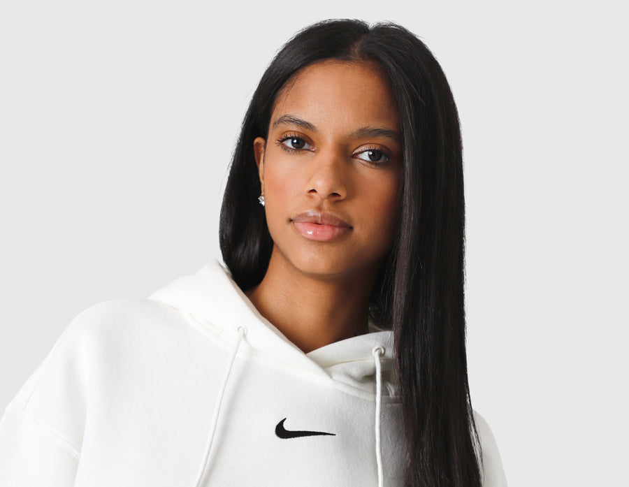 Nike Women's Sportswear Phoenix Fleece Oversized Pullover Hoodie Sail /  Black
