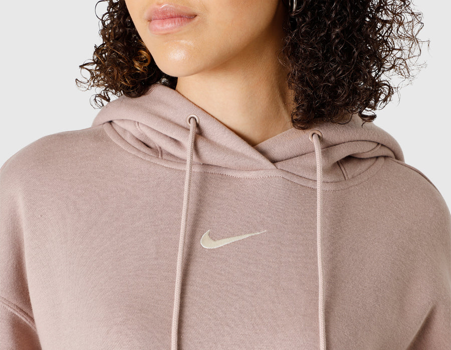 Nike Women's Sportswear Phoenix Fleece Oversized Pullover Hoodie Diffused Taupe / Sail