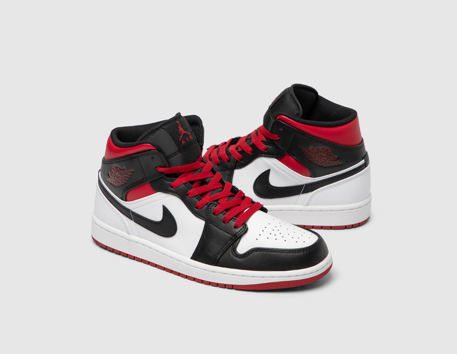 Jordan 1 retro hotsell mid black red white
