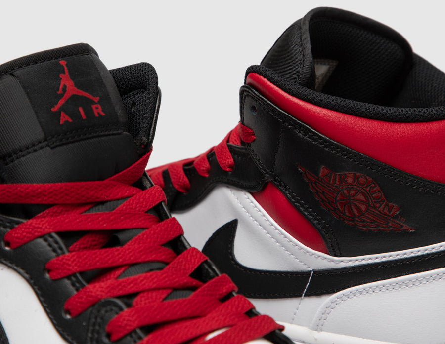 Jordan 1 mid new arrivals white black gym red