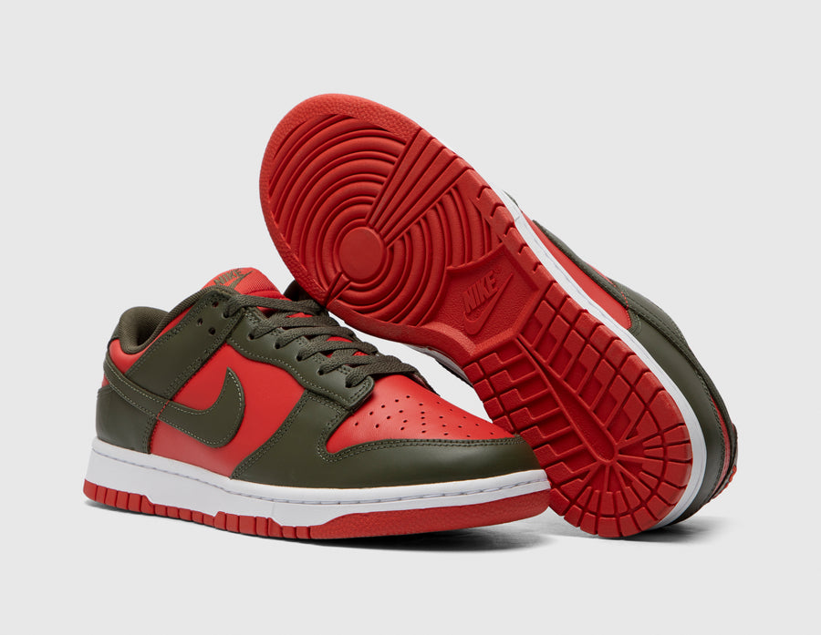 Nike Dunk Low Mystic Red Cargo Khaki On feet Review 