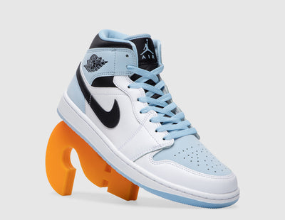 Jordan 1 Mid SE White / Ice Blue - Black - Sneakers