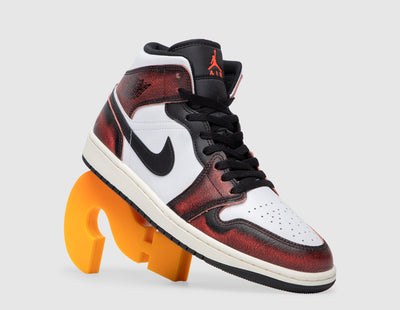 Jordan 1 Mid SE Black / Infrared 23 - White - Sneakers