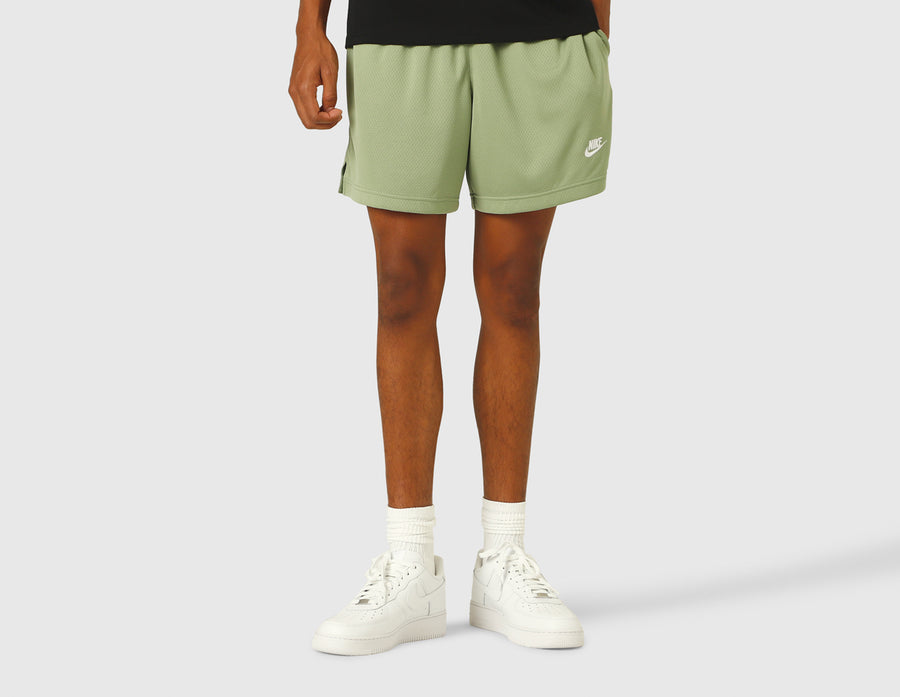 Nike Club Mesh Flow Shorts Oil Green / White