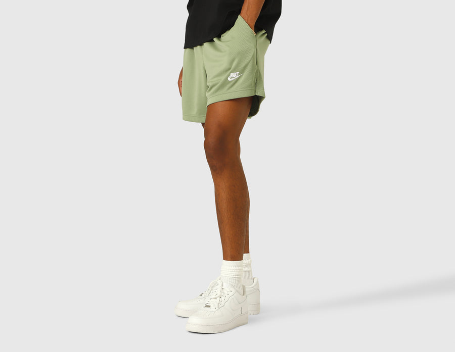 Nike Club Mesh Flow Shorts Oil Green / White
