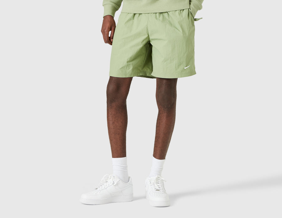 Nike Solo Swoosh Woven Shorts Oil Green / White