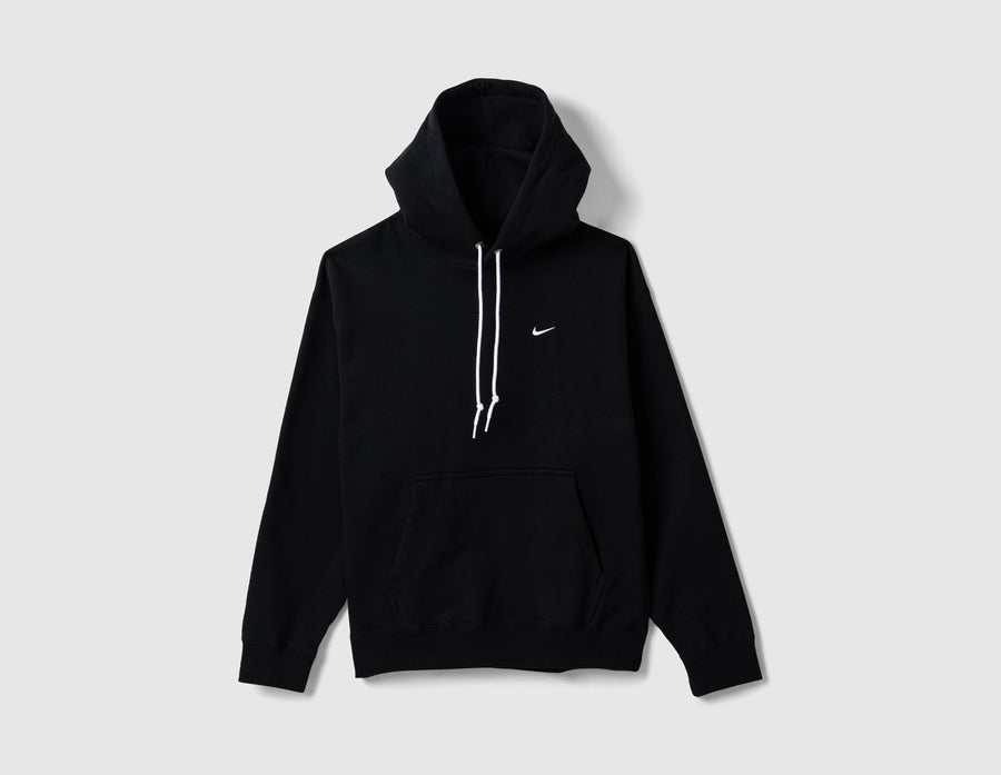 Nike Solo Swoosh Fleece Pullover Hoodie Black / White