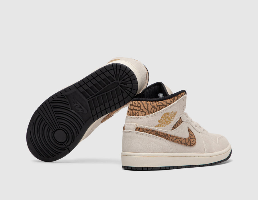 Jordan 1 Mid SE Light Orewood Brown / Metallic Gold - White