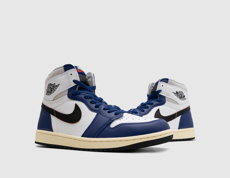 Jordan 1 Retro High OG White / Black / Neutral Grey - Deep Royal Blue