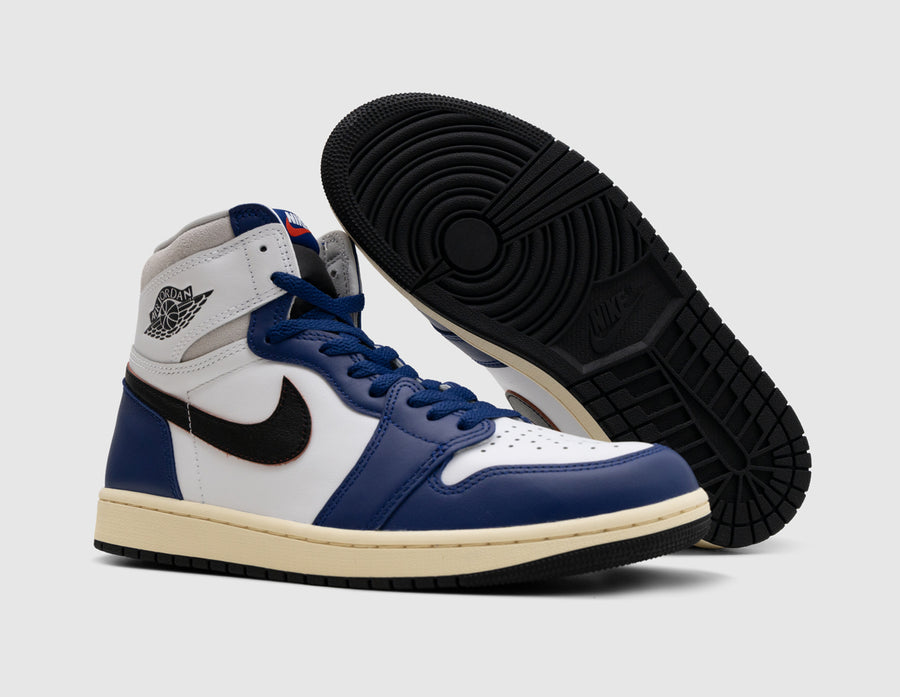 Jordan 1 Retro High OG White / Black / Neutral Grey - Deep Royal Blue