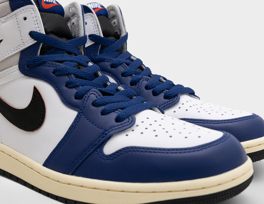 Jordan 1 Retro High OG White / Black / Neutral Grey - Deep Royal Blue