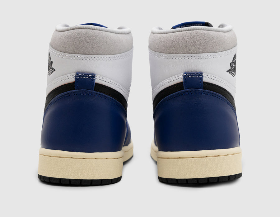 Jordan 1 Retro High OG White / Black / Neutral Grey - Deep Royal Blue