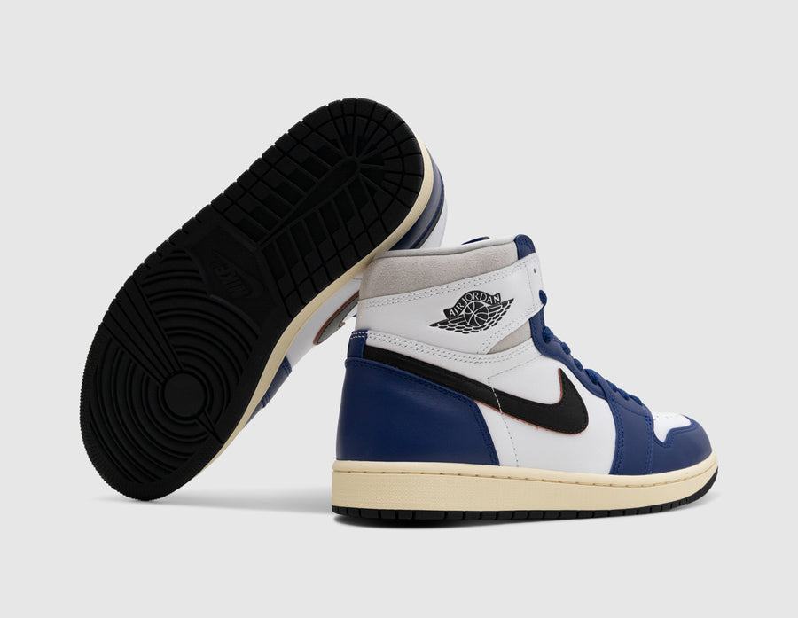 Jordan 1 Retro High OG White / Black / Neutral Grey - Deep Royal Blue