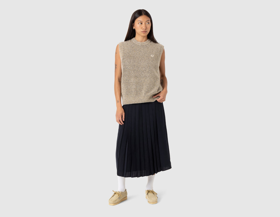 Fred Perry Women's Tipped Pleated Skirt / Navy