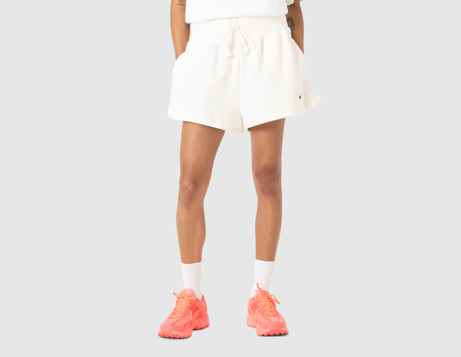 Nike Women's Sportswear Phoenix Fleece High Waisted Shorts Sail / Black