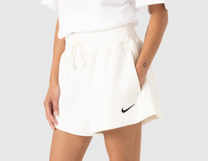Nike Women's Sportswear Phoenix Fleece High Waisted Shorts Sail / Black