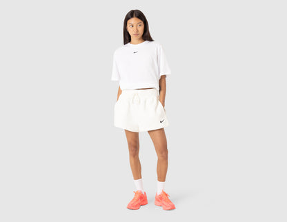 Nike Women's Sportswear Phoenix Fleece High Waisted Shorts Sail / Black