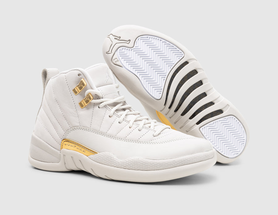 Jordan Women's 12 Retro Phantom / Metallic Gold - White