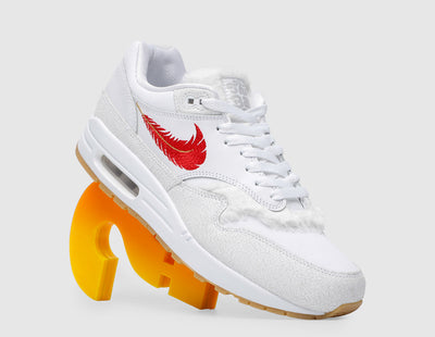 Nike Air Max 1 PRM White / University Red - Low Top
