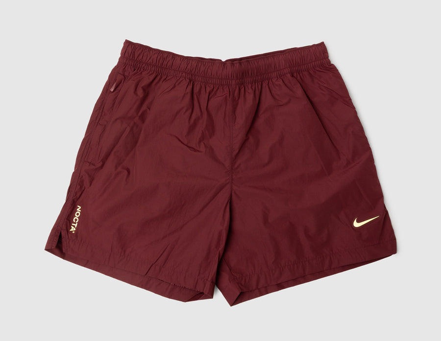 Nike NOCTA Cardinal Nylon Shorts Dark Beetroot / Adobe - Citron Tint