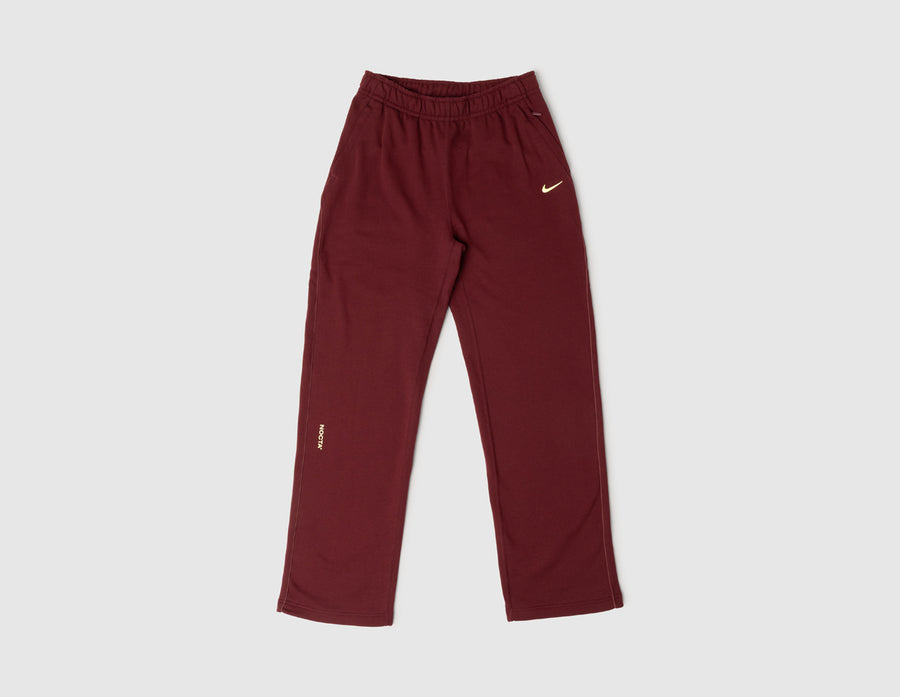 Nike NOCTA NRG CS Fleece Open-Hem Sweatpants Dark Beetroot / Adobe - Citron Tint