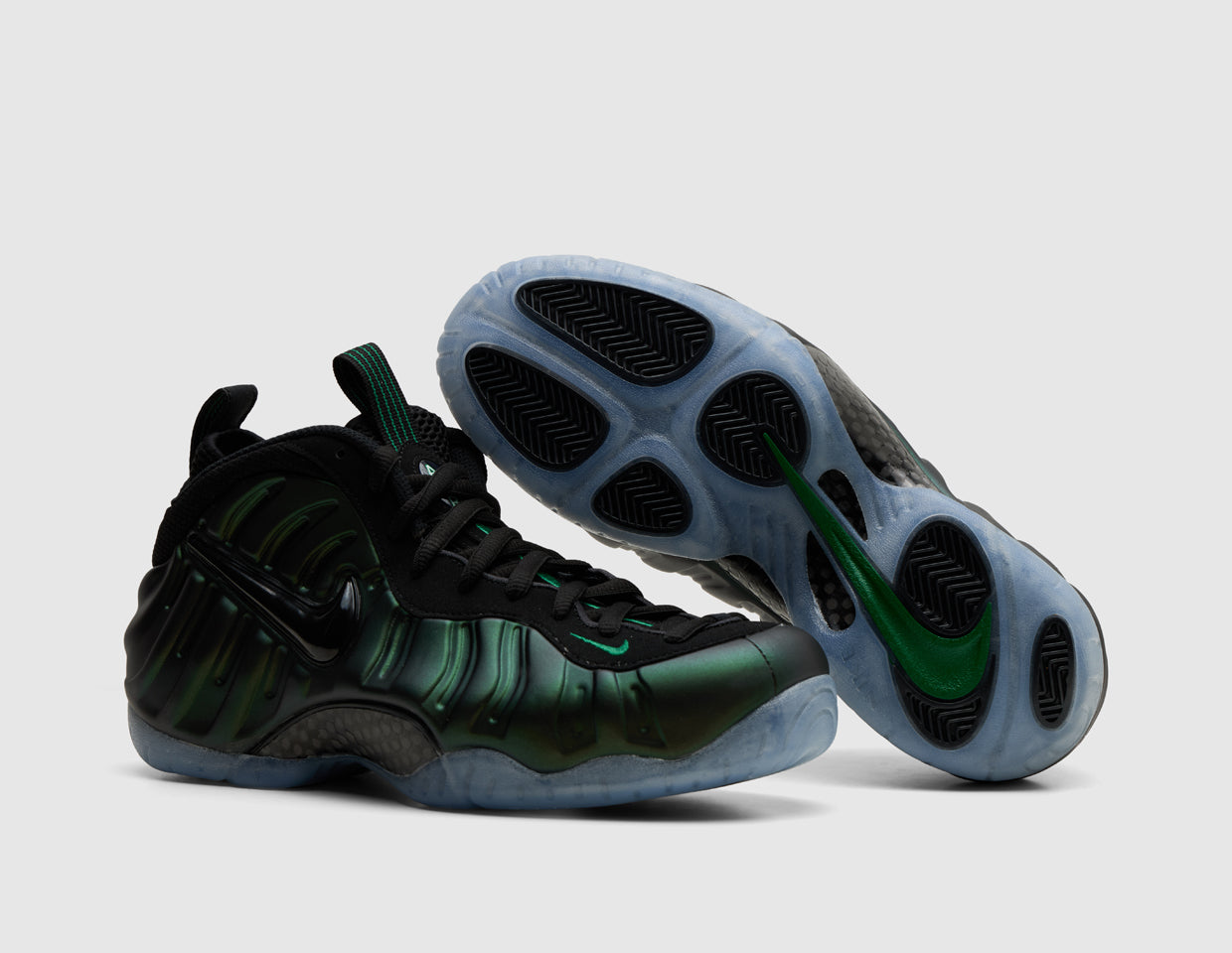 foamposite black and green