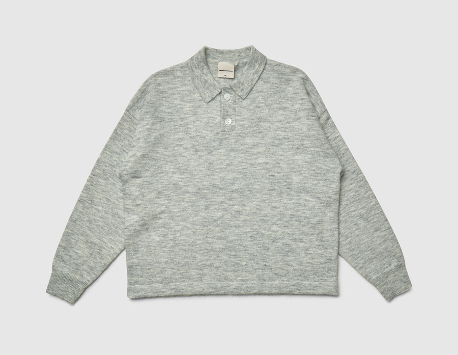 Homegrown Sway Knit Polo / Light Grey Marl