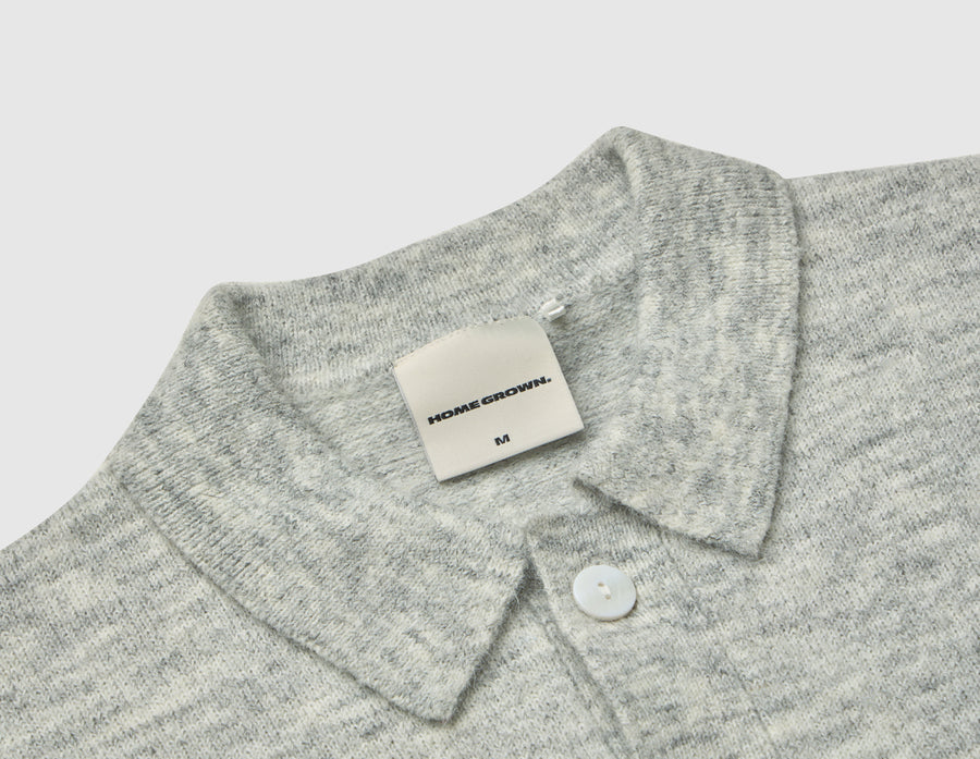 Homegrown Sway Knit Polo / Light Grey Marl
